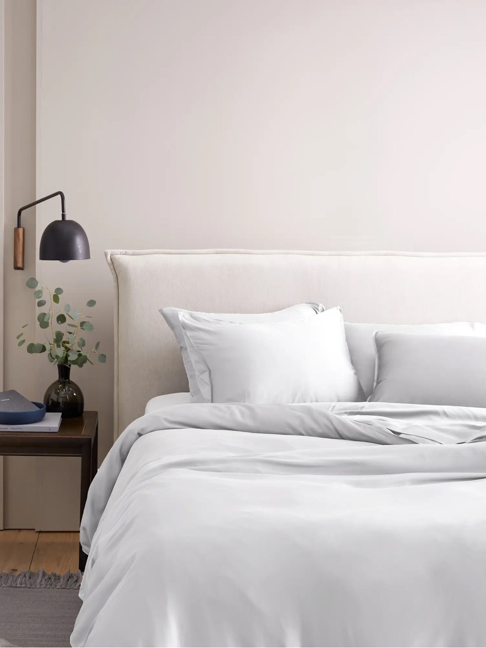 New Quince Bamboo Duvet Cover Set King/CalKing - White MSRP $154 - Picture 4 of 12